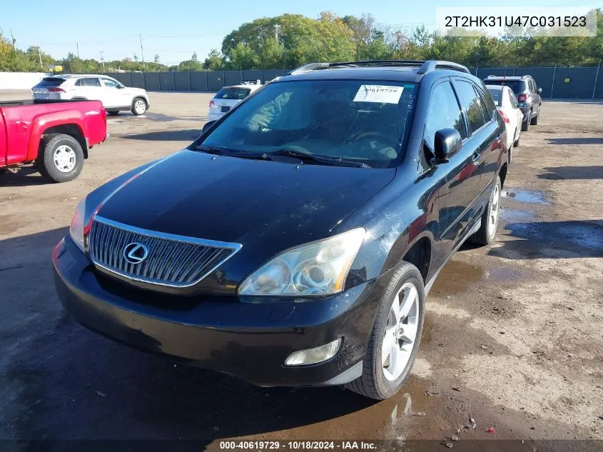 2007 Lexus Rx 350 VIN: 2T2HK31U47C031523 Lot: 40619729