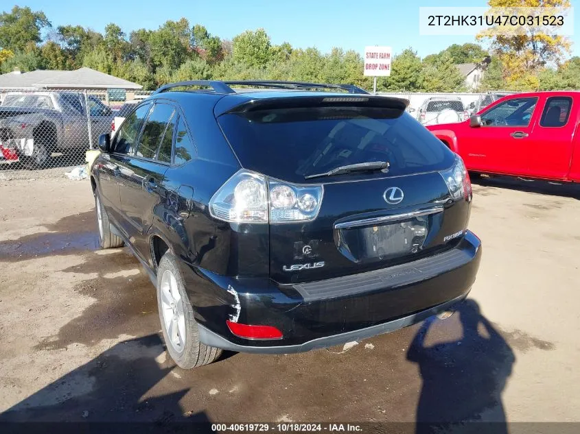 2007 Lexus Rx 350 VIN: 2T2HK31U47C031523 Lot: 40619729