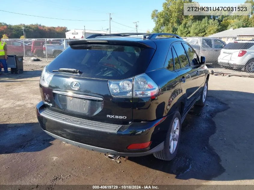 2007 Lexus Rx 350 VIN: 2T2HK31U47C031523 Lot: 40619729