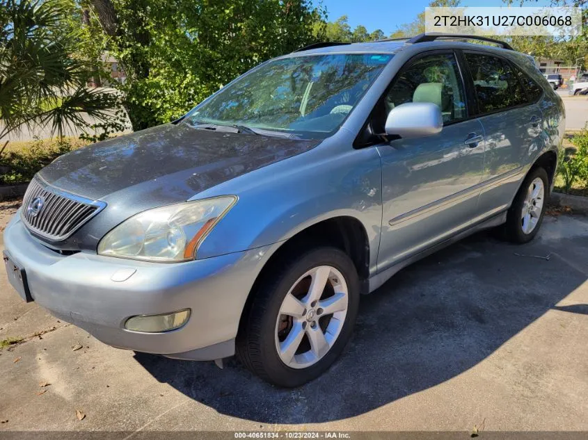 2007 Lexus Rx 350 VIN: 2T2HK31U27C006068 Lot: 40651834