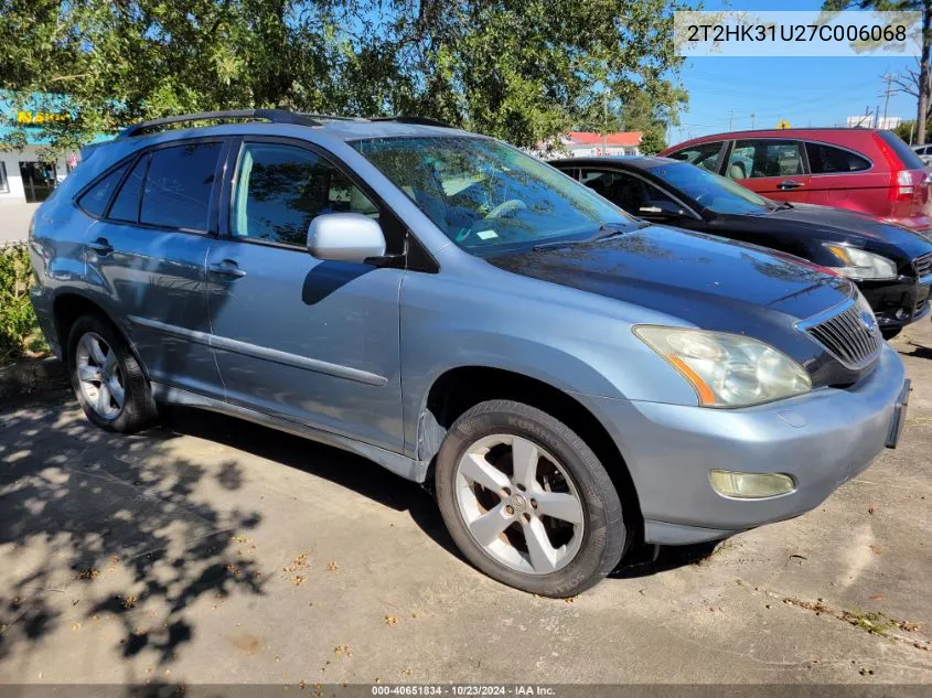 2007 Lexus Rx 350 VIN: 2T2HK31U27C006068 Lot: 40651834