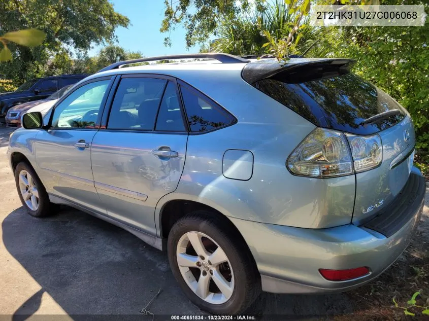 2007 Lexus Rx 350 VIN: 2T2HK31U27C006068 Lot: 40651834