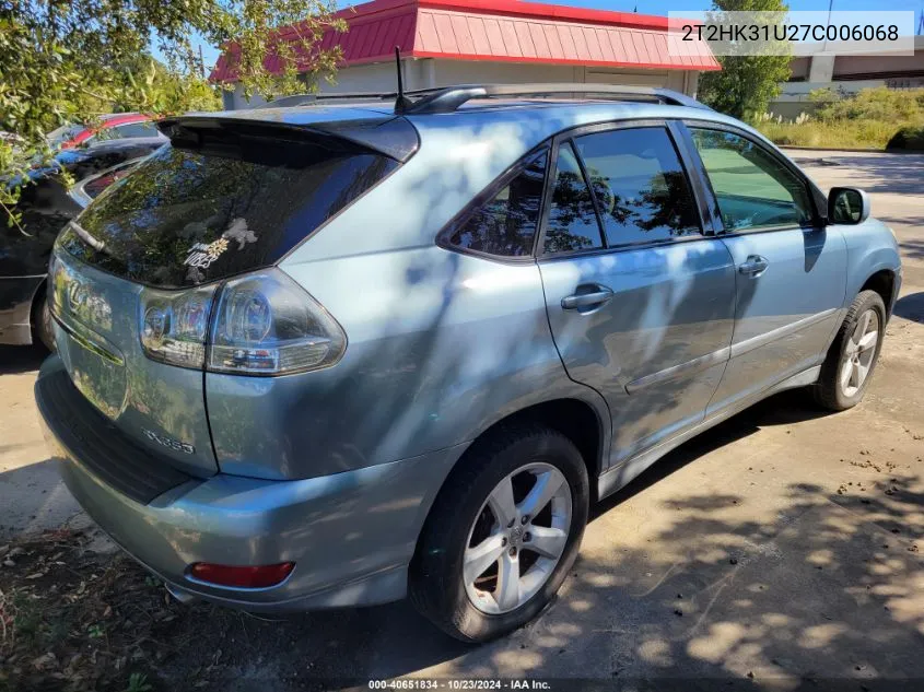 2007 Lexus Rx 350 VIN: 2T2HK31U27C006068 Lot: 40651834