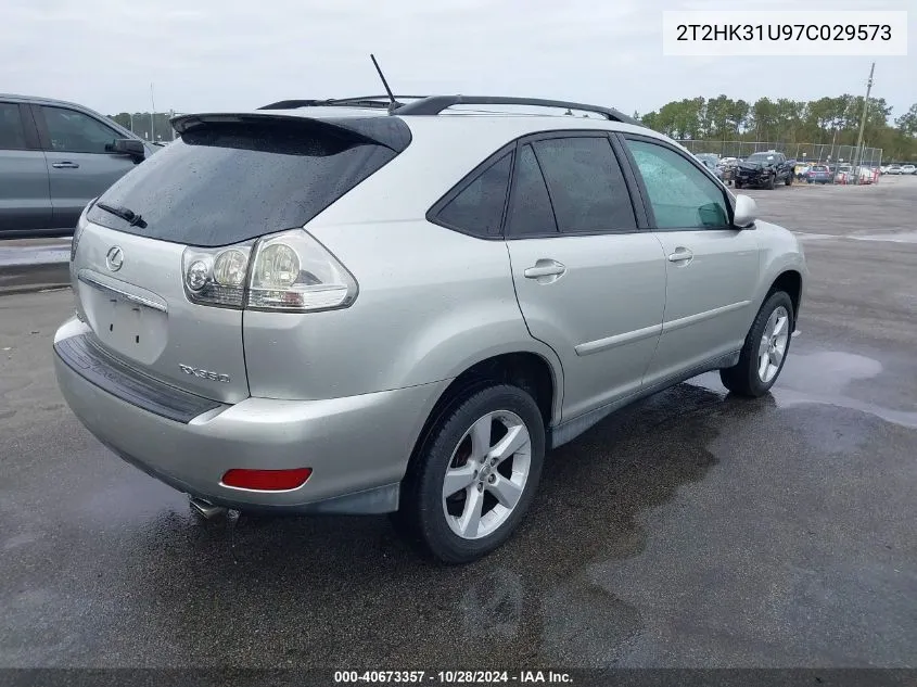 2007 Lexus Rx 350 VIN: 2T2HK31U97C029573 Lot: 40673357