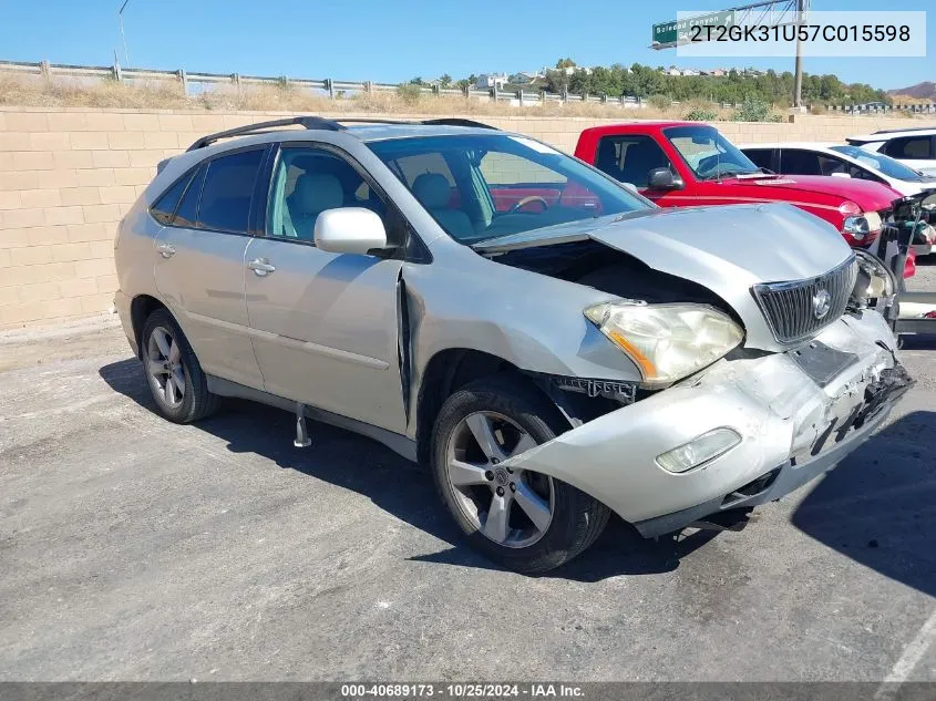 2007 Lexus Rx 350 Base (A5) VIN: 2T2GK31U57C015598 Lot: 40689173