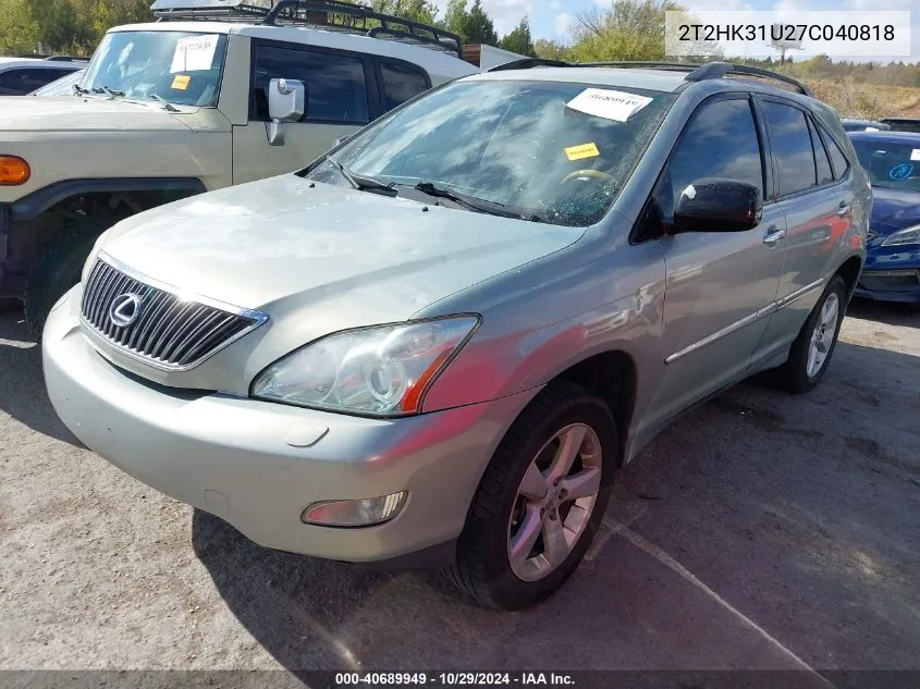 2007 Lexus Rx 350 VIN: 2T2HK31U27C040818 Lot: 40689949