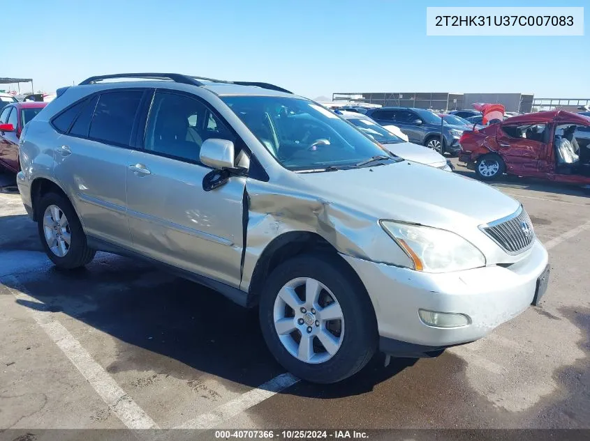 2007 Lexus Rx 350 VIN: 2T2HK31U37C007083 Lot: 40707366