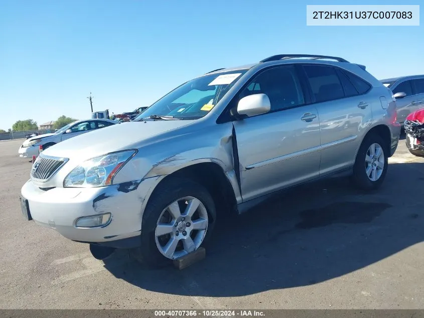 2007 Lexus Rx 350 VIN: 2T2HK31U37C007083 Lot: 40707366