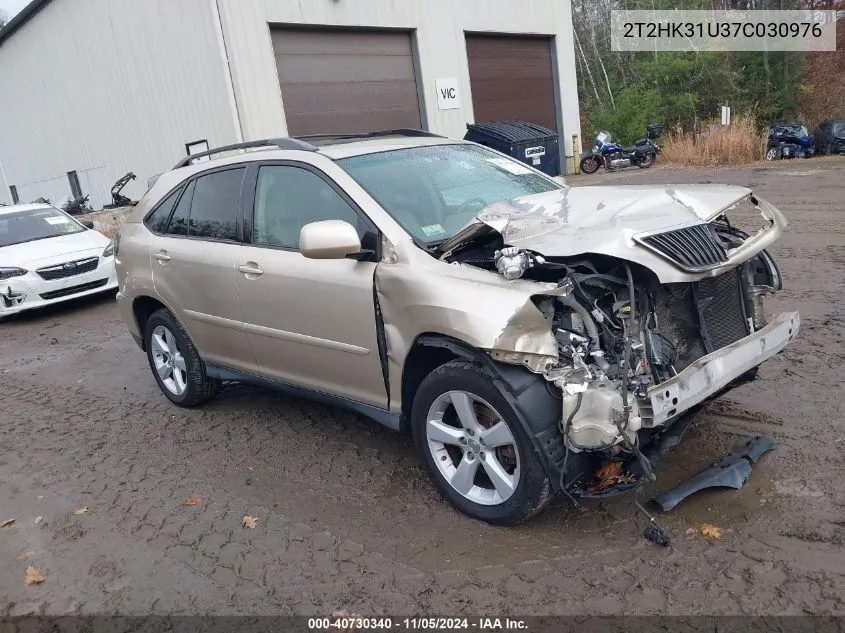 2007 Lexus Rx 350 VIN: 2T2HK31U37C030976 Lot: 40730340