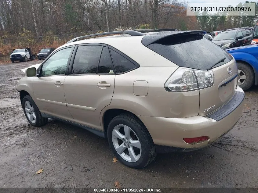 2007 Lexus Rx 350 VIN: 2T2HK31U37C030976 Lot: 40730340