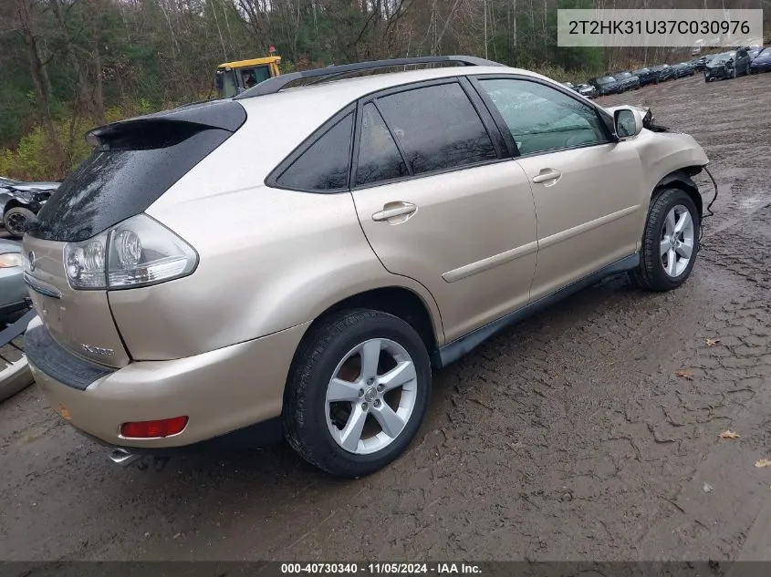 2007 Lexus Rx 350 VIN: 2T2HK31U37C030976 Lot: 40730340