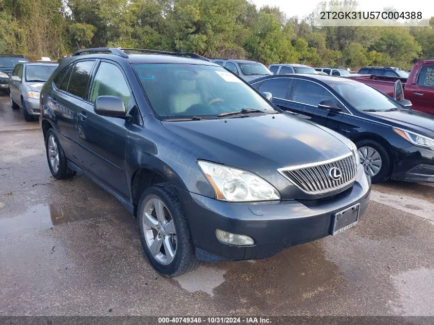 2007 Lexus Rx 350 VIN: 2T2GK31U57C004388 Lot: 40749348