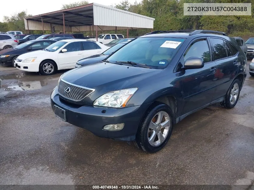 2007 Lexus Rx 350 VIN: 2T2GK31U57C004388 Lot: 40749348