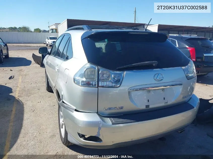 2007 Lexus Rx 350 VIN: 2T2GK31U37C002588 Lot: 40754773