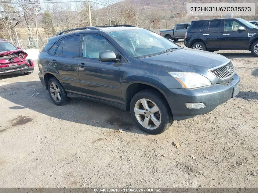 2007 Lexus Rx 350 VIN: 2T2HK31U67C035573 Lot: 40788610