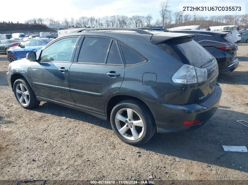 2007 Lexus Rx 350 VIN: 2T2HK31U67C035573 Lot: 40788610