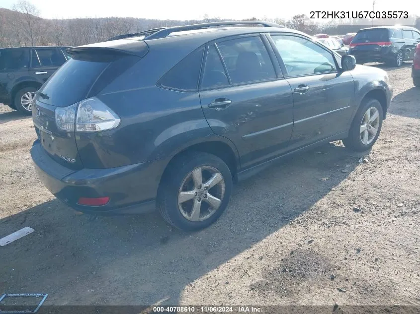 2007 Lexus Rx 350 VIN: 2T2HK31U67C035573 Lot: 40788610