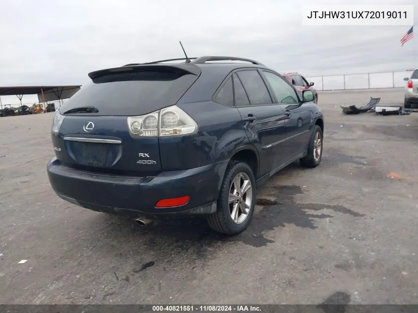 2007 Lexus Rx 400H VIN: JTJHW31UX72019011 Lot: 40821551