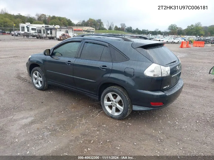 2007 Lexus Rx 350 VIN: 2T2HK31U97C006181 Lot: 40832300