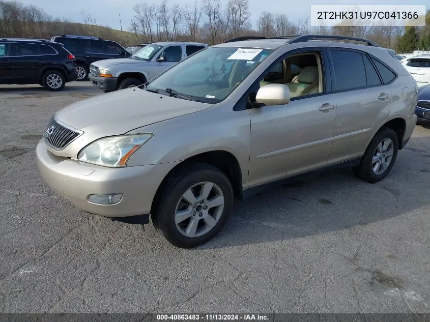 2007 Lexus Rx 350 VIN: 2T2HK31U97C041366 Lot: 40863483