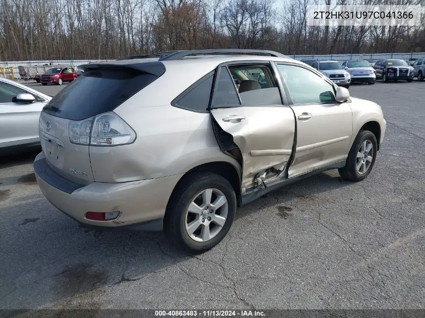 2007 Lexus Rx 350 VIN: 2T2HK31U97C041366 Lot: 40863483