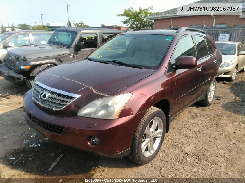 JTJHW31U082067957 2008 Lexus Rx 400H