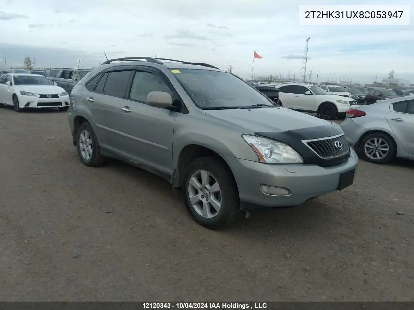 2008 Lexus Rx 350 VIN: 2T2HK31UX8C053947 Lot: 12120343