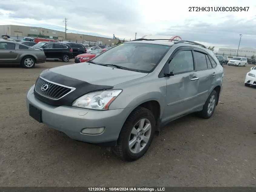 2008 Lexus Rx 350 VIN: 2T2HK31UX8C053947 Lot: 12120343