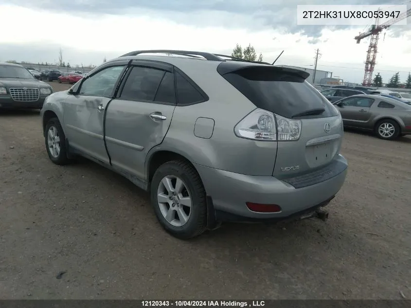 2008 Lexus Rx 350 VIN: 2T2HK31UX8C053947 Lot: 12120343