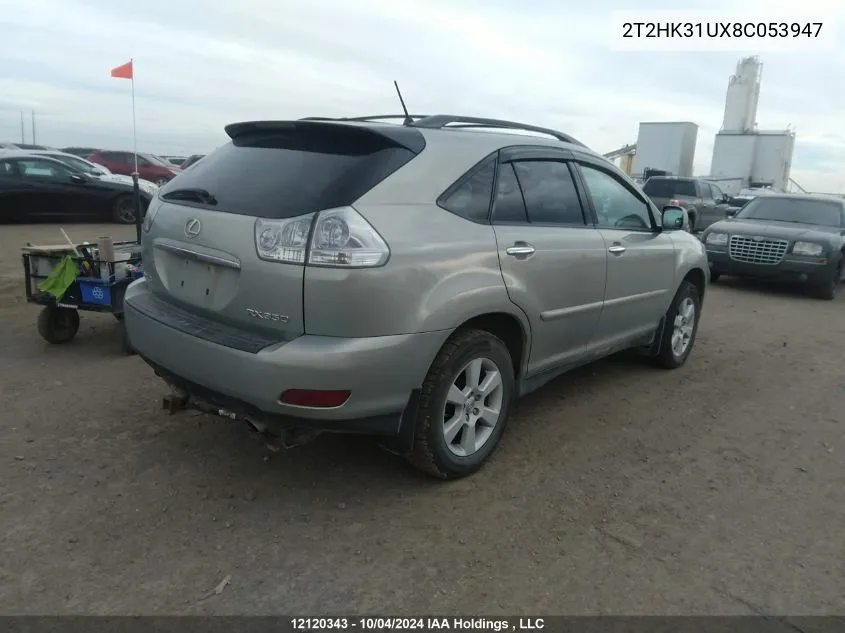 2008 Lexus Rx 350 VIN: 2T2HK31UX8C053947 Lot: 12120343