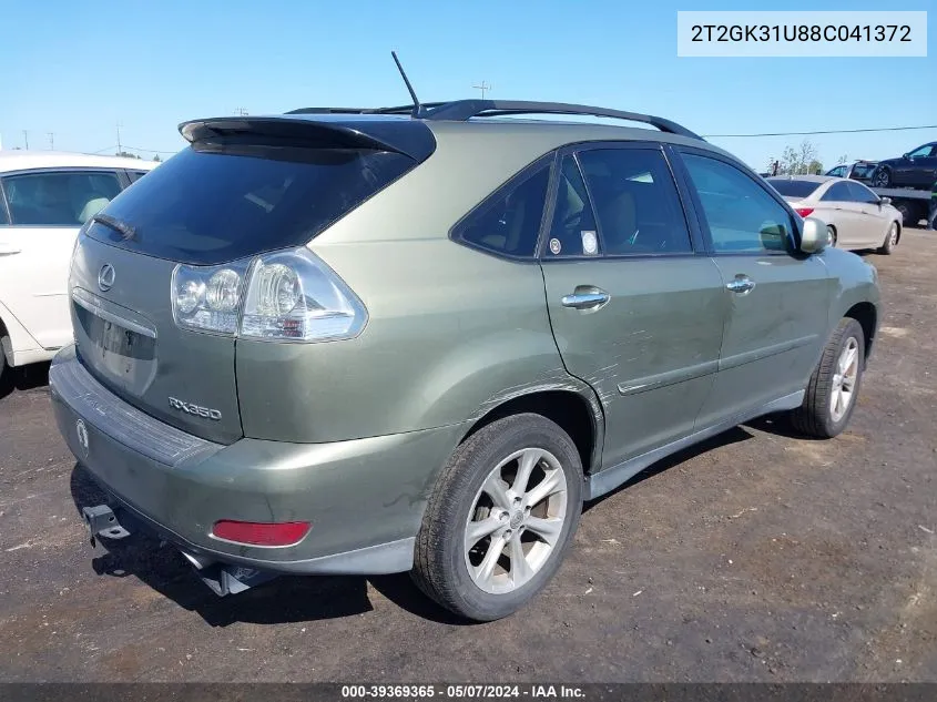 2008 Lexus Rx 350 VIN: 2T2GK31U88C041372 Lot: 39369365