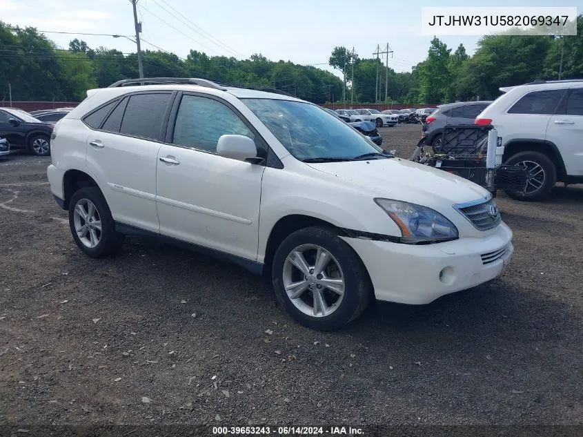 2008 Lexus Rx 400H VIN: JTJHW31U582069347 Lot: 39653243