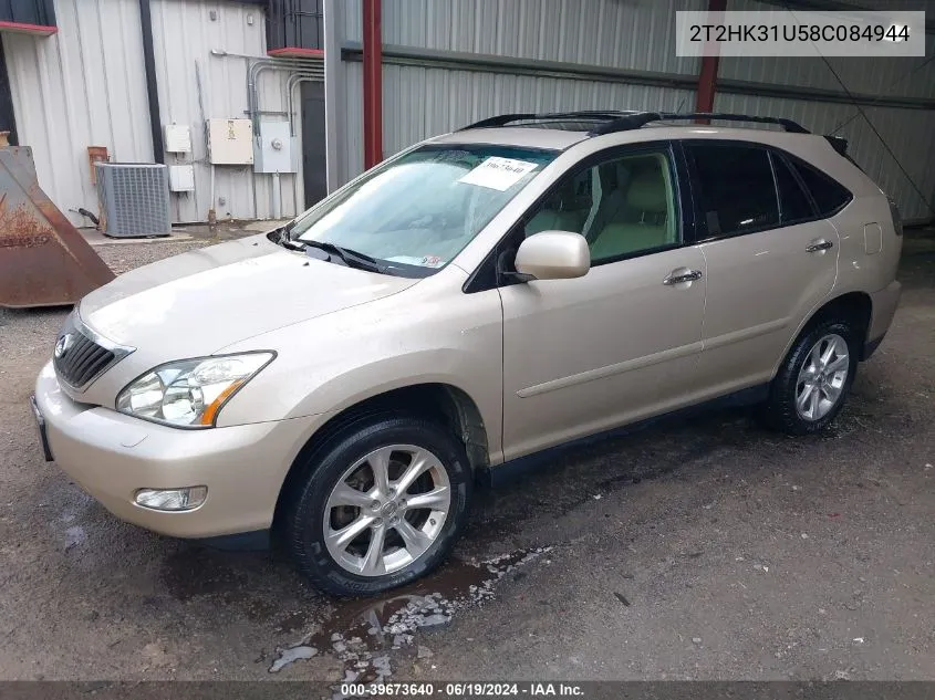 2008 Lexus Rx 350 VIN: 2T2HK31U58C084944 Lot: 39673640