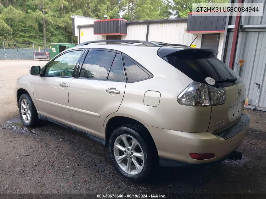 2008 Lexus Rx 350 VIN: 2T2HK31U58C084944 Lot: 39673640