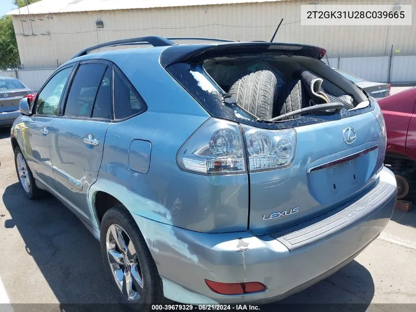 2T2GK31U28C039665 2008 Lexus Rx 350