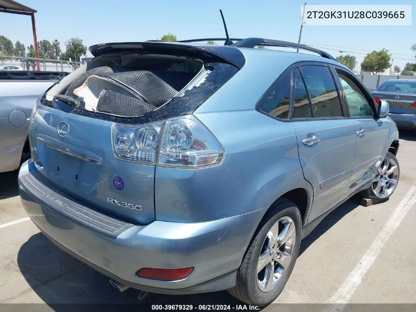 2T2GK31U28C039665 2008 Lexus Rx 350