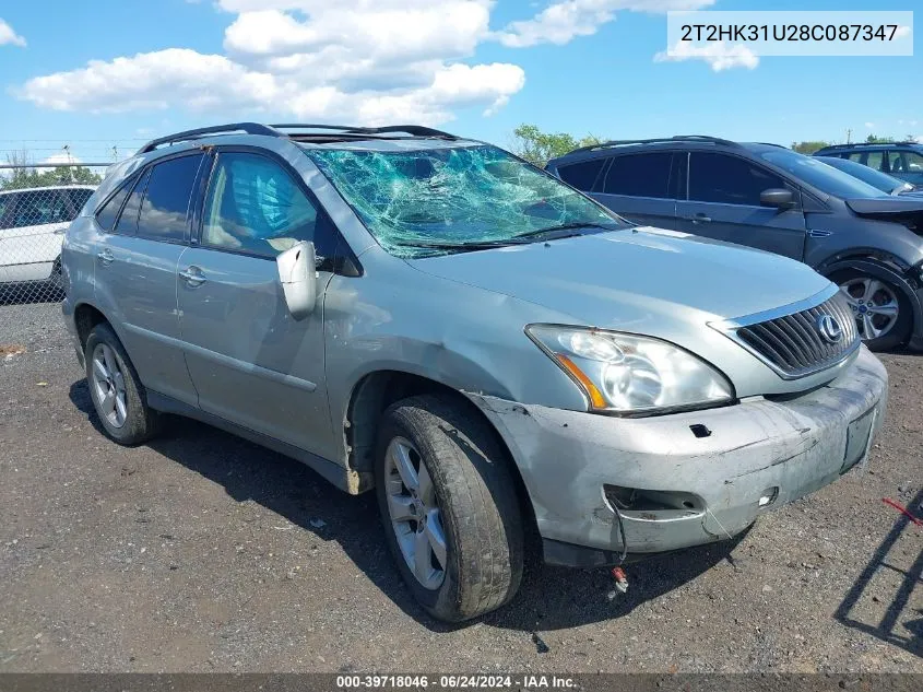 2008 Lexus Rx 350 VIN: 2T2HK31U28C087347 Lot: 39718046