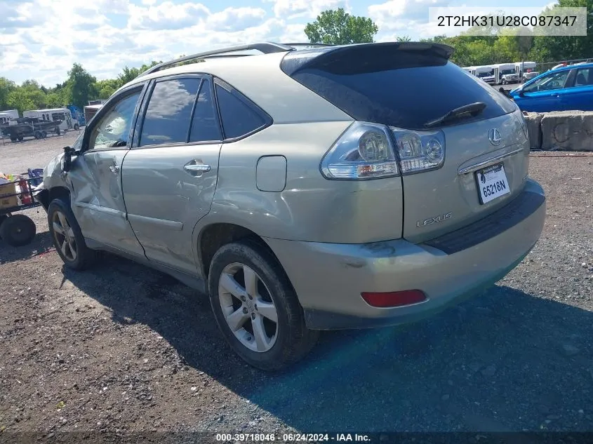 2008 Lexus Rx 350 VIN: 2T2HK31U28C087347 Lot: 39718046