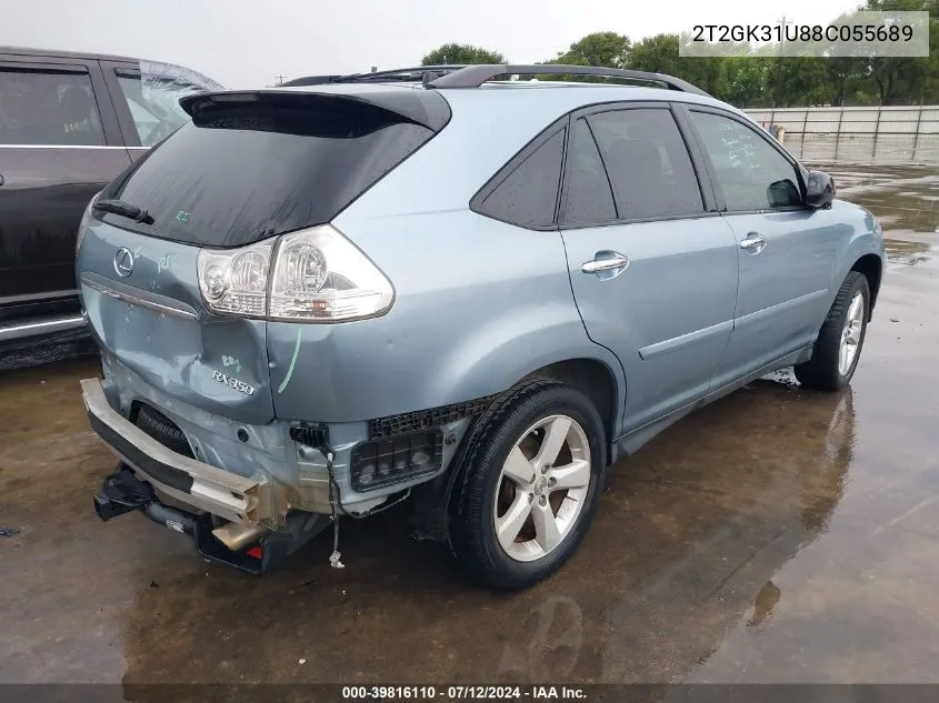 2008 Lexus Rx 350 VIN: 2T2GK31U88C055689 Lot: 39816110