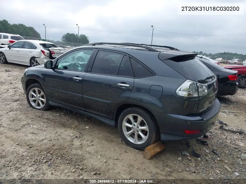 2T2GK31U18C030200 2008 Lexus Rx 350