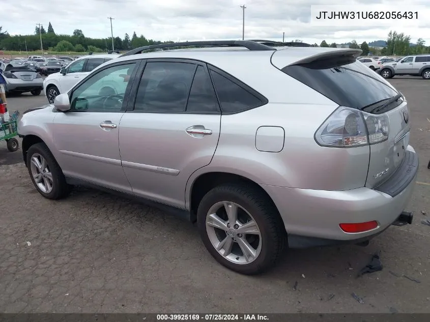 2008 Lexus Rx 400H VIN: JTJHW31U682056431 Lot: 39925169