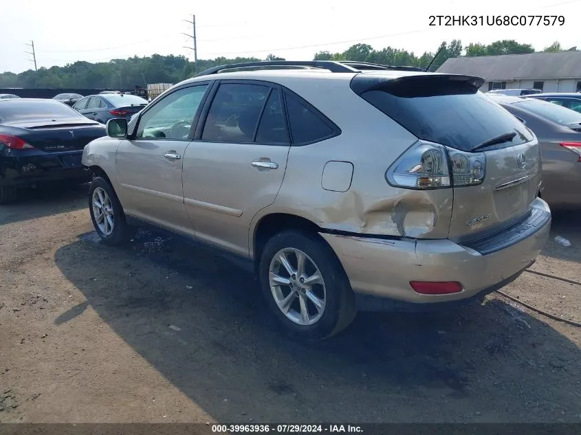 2008 Lexus Rx 350 VIN: 2T2HK31U68C077579 Lot: 39963936