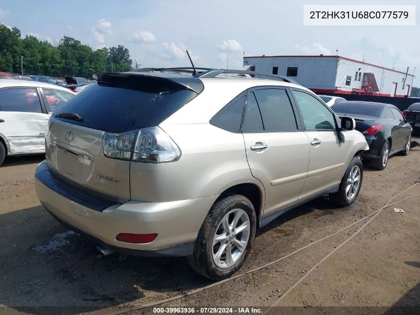 2008 Lexus Rx 350 VIN: 2T2HK31U68C077579 Lot: 39963936