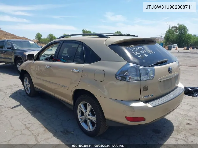 JTJGW31U982008711 2008 Lexus Rx 400H