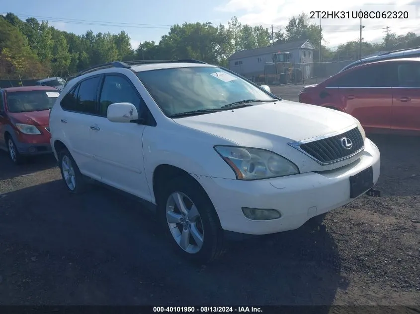 2008 Lexus Rx 350 VIN: 2T2HK31U08C062320 Lot: 40101950