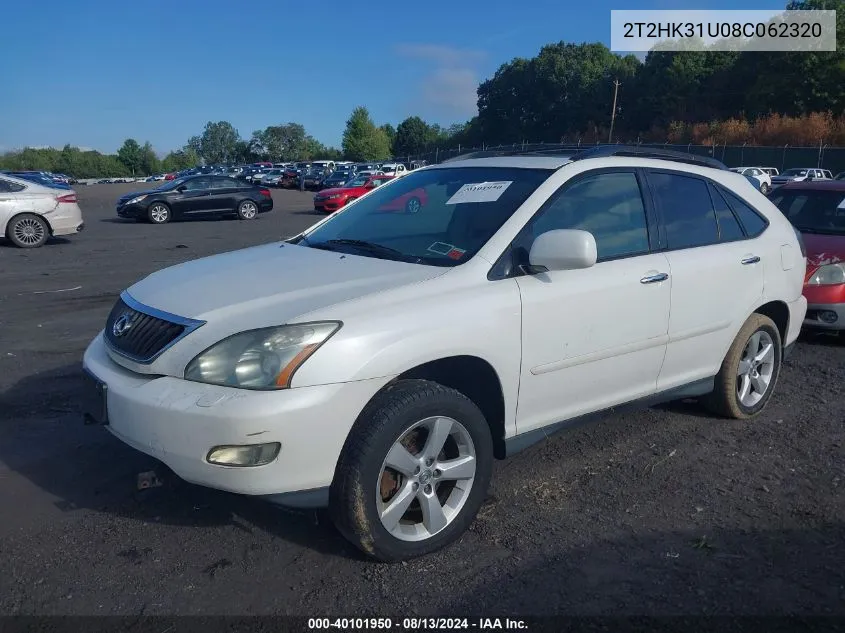 2008 Lexus Rx 350 VIN: 2T2HK31U08C062320 Lot: 40101950