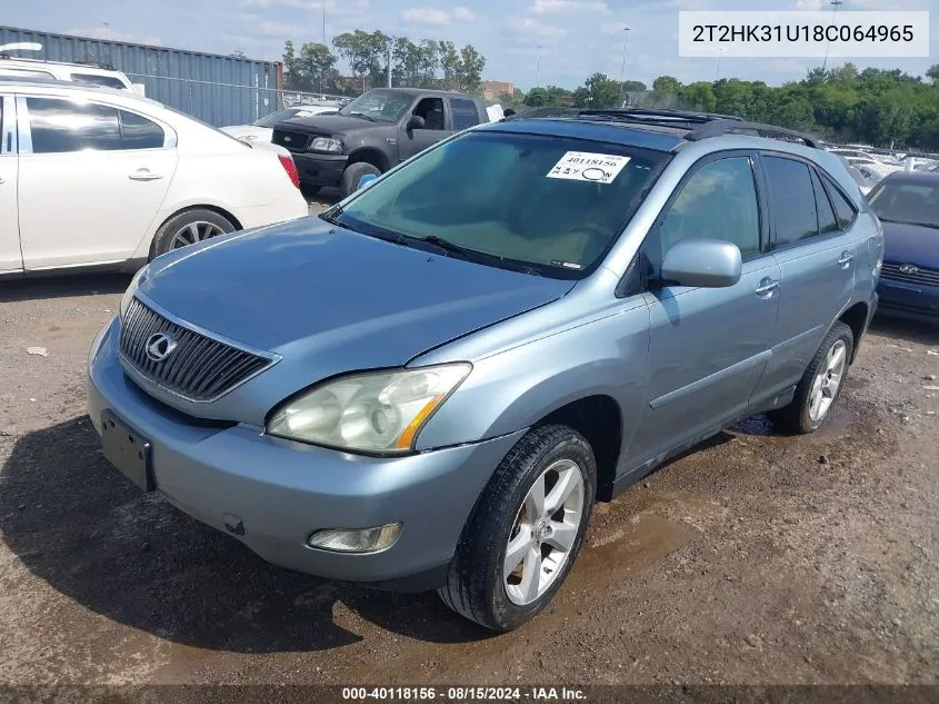 2008 Lexus Rx 350 VIN: 2T2HK31U18C064965 Lot: 40118156