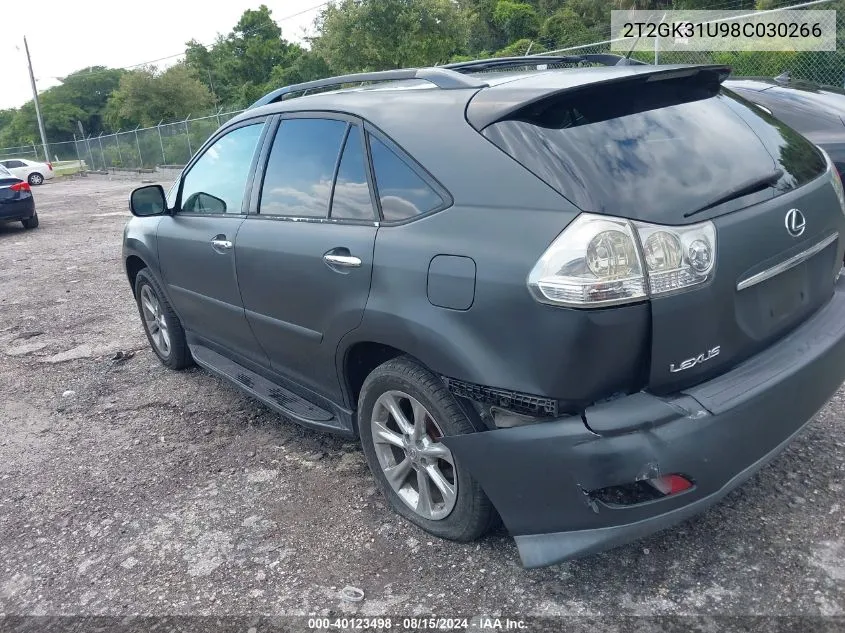 2008 Lexus Rx 350 VIN: 2T2GK31U98C030266 Lot: 40123498