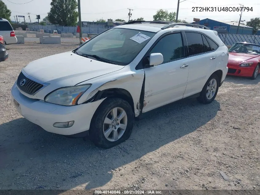 2008 Lexus Rx 350 VIN: 2T2HK31U48C067794 Lot: 40140846