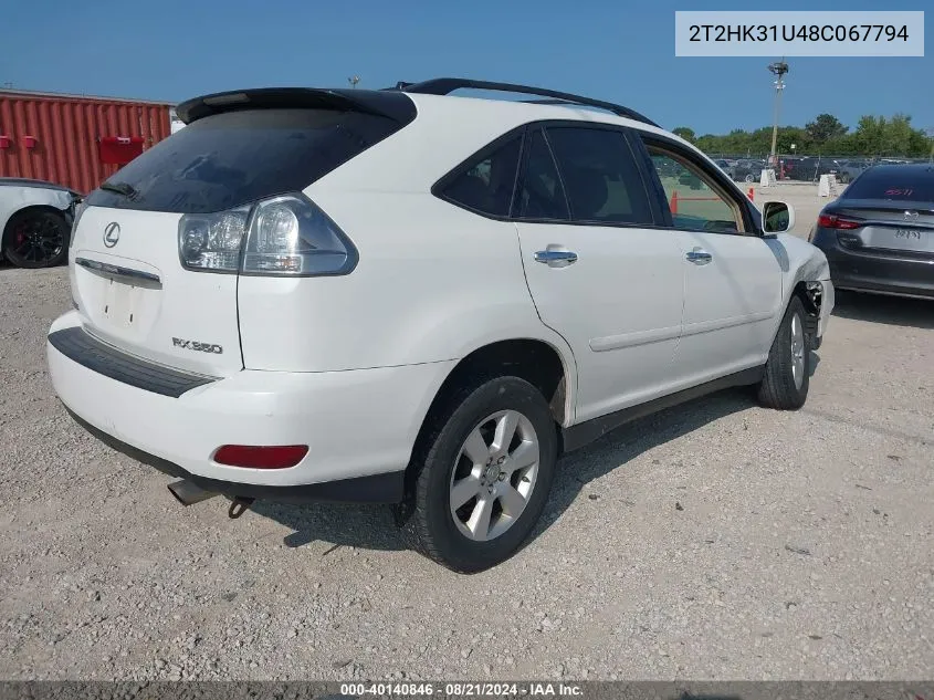 2T2HK31U48C067794 2008 Lexus Rx 350